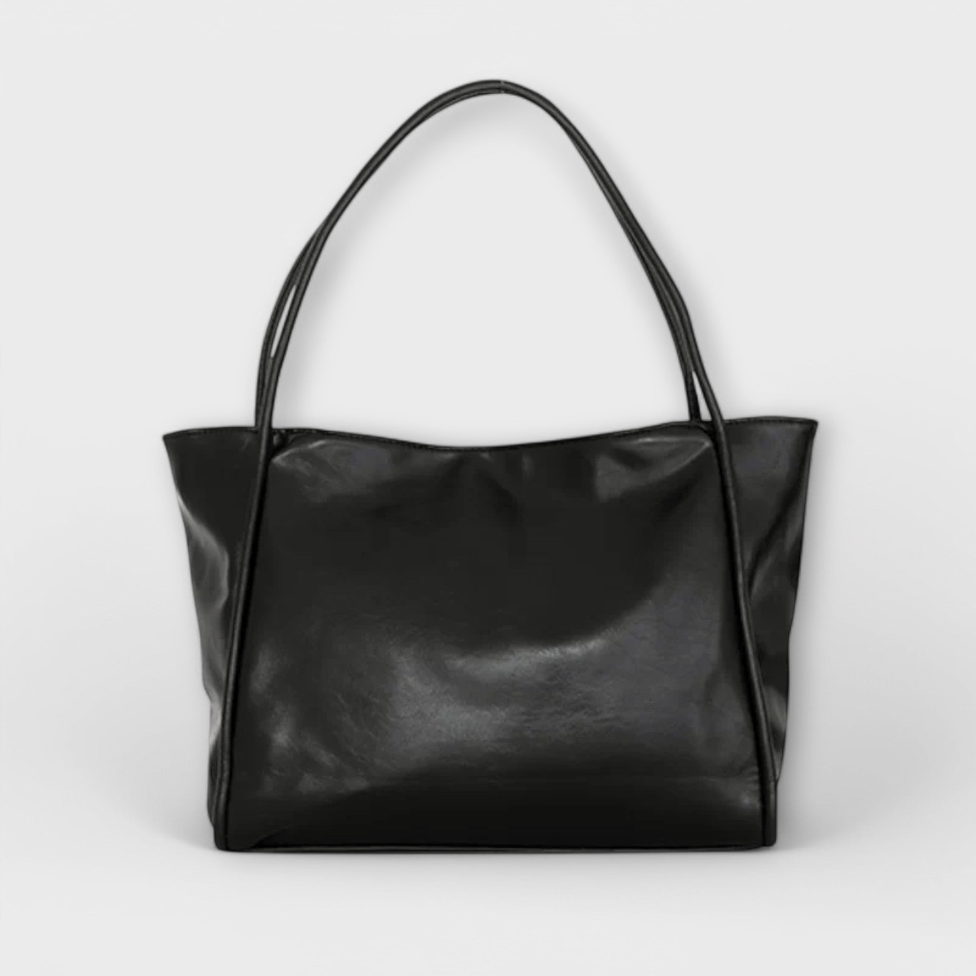 Lotte | Zwarte Dames Handtas van Kunstleer met Ruim Silhouet voor Zomergebruik 0