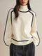 Women's Modern stand-up collar sweater