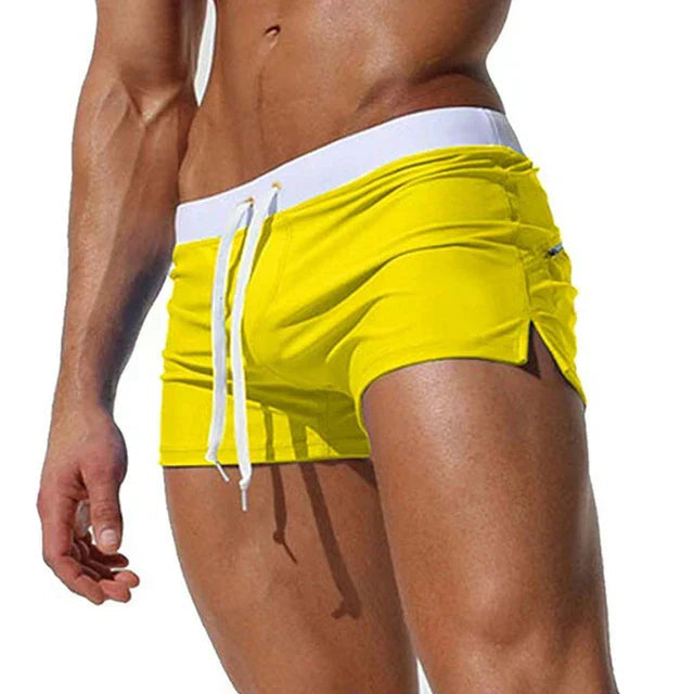 Men's Quick Dry Swimming Trunks with Mesh Lining and Side Slits | Lightweight Athletic Board Shorts for Beach and Pool