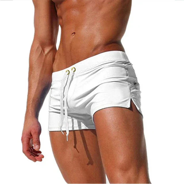Men's Quick Dry Swimming Trunks with Mesh Lining and Side Slits | Lightweight Athletic Board Shorts for Beach and Pool