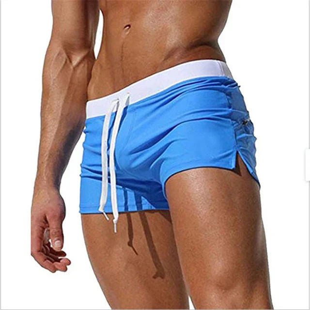 Men's Quick Dry Swimming Trunks with Mesh Lining and Side Slits | Lightweight Athletic Board Shorts for Beach and Pool