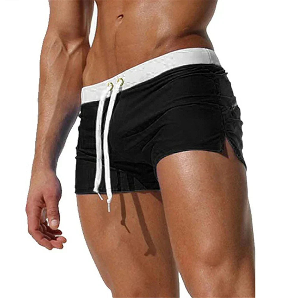 Men's Quick Dry Swimming Trunks with Mesh Lining and Side Slits | Lightweight Athletic Board Shorts for Beach and Pool