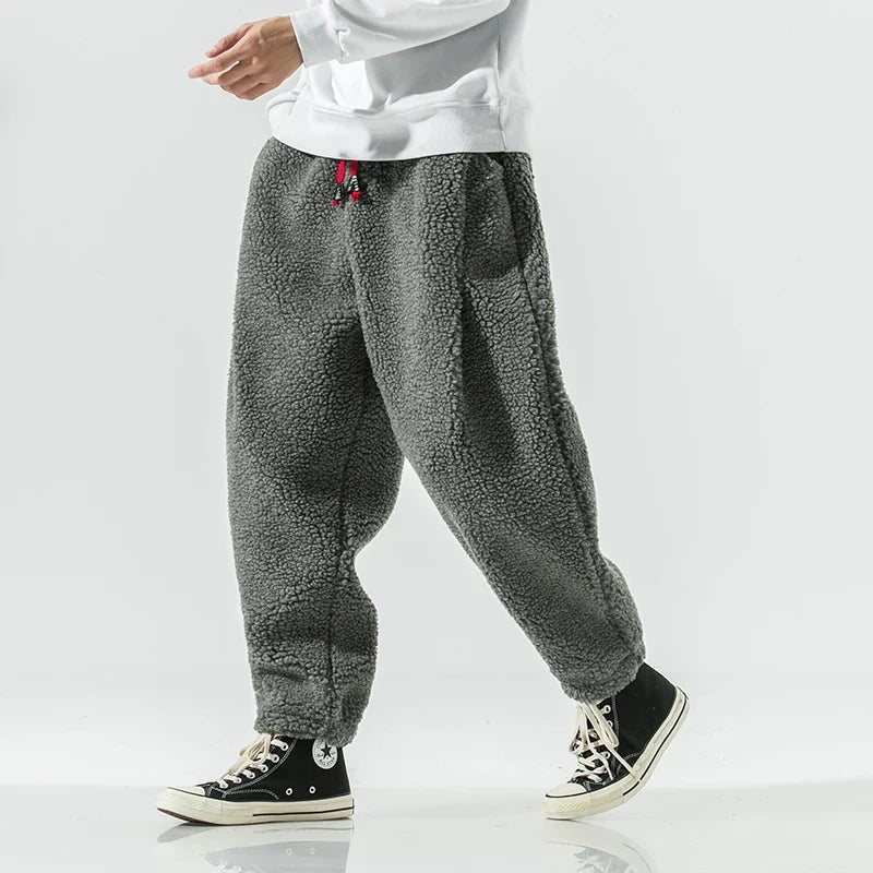 Men's Fleece Sweatpants for Lounging with Relaxed Fit 2