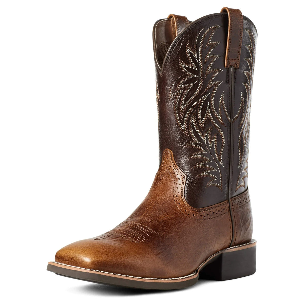 Herren Cowboystiefel Wadenlang Bestickt Leder Quadratische Spitze - Image 7