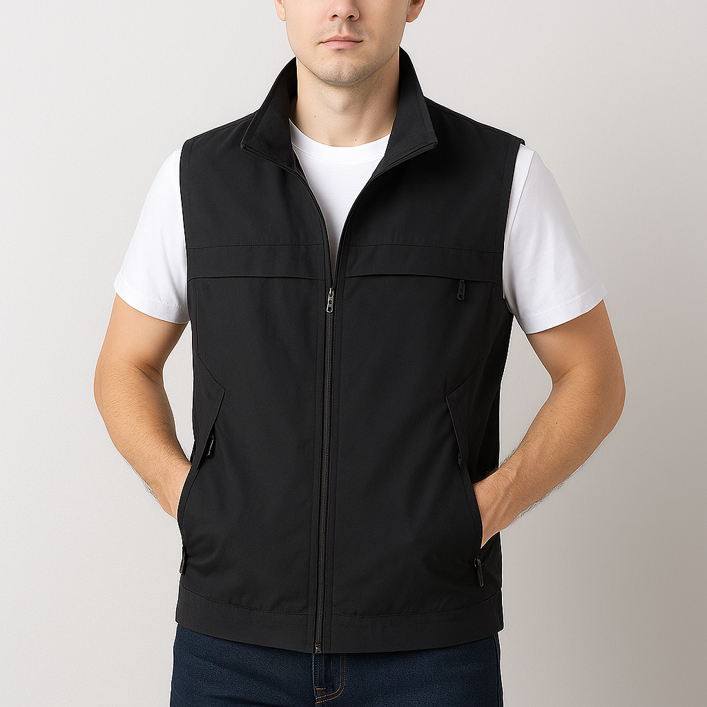 Men's vest with model black