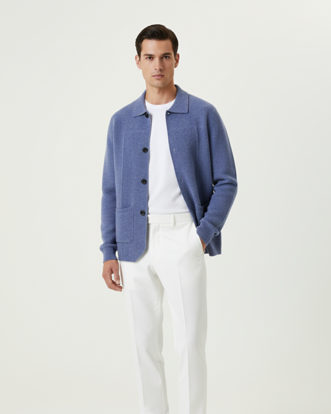 Button-Down Collared Sweater for Men - Image 10