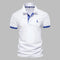 Men's Tailored Polo Shirt | Cotton Blend Short Sleeve Knit Top | Smart Casual Structured Collar Shirt for Office and Weekends