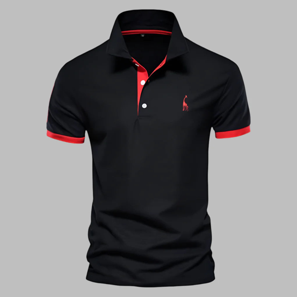 Men's Tailored Polo Shirt | Cotton Blend Short Sleeve Knit Top | Smart Casual Structured Collar Shirt for Office and Weekends