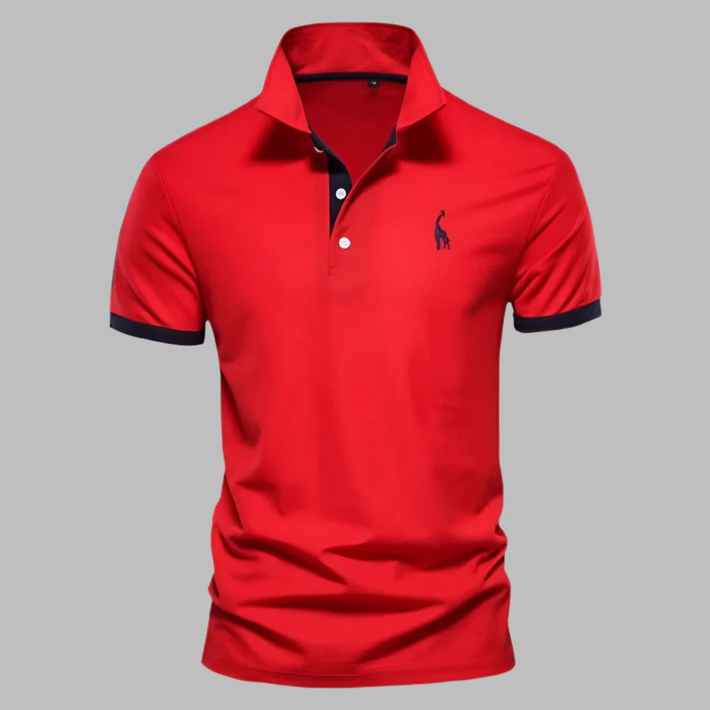 Men's Tailored Polo Shirt | Cotton Blend Short Sleeve Knit Top | Smart Casual Structured Collar Shirt for Office and Weekends