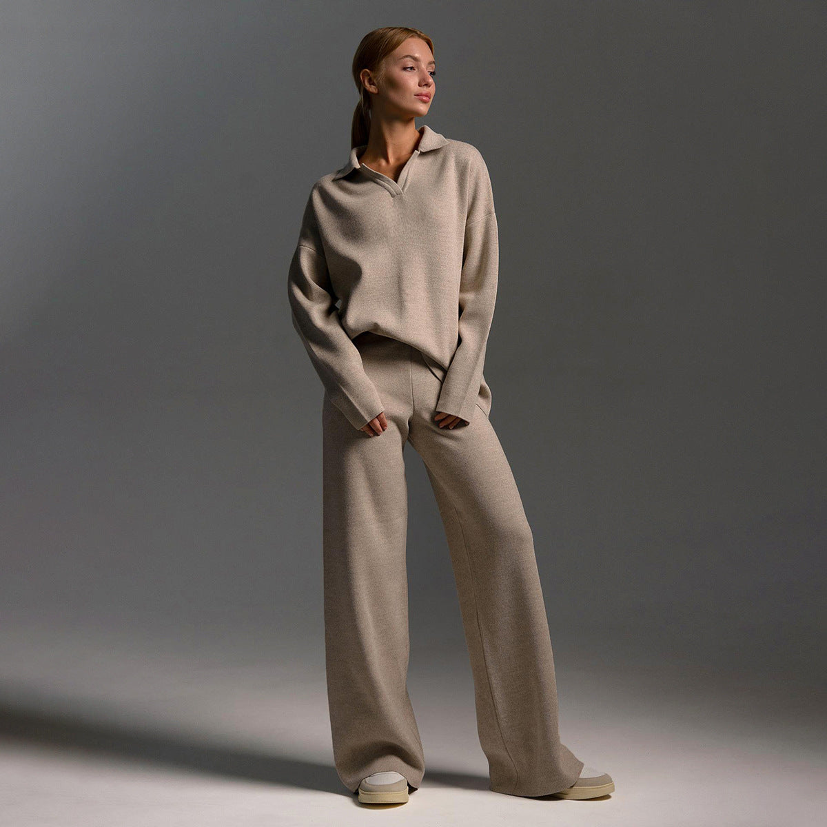 Collared Knitwear Sweater for Women - Image 1
