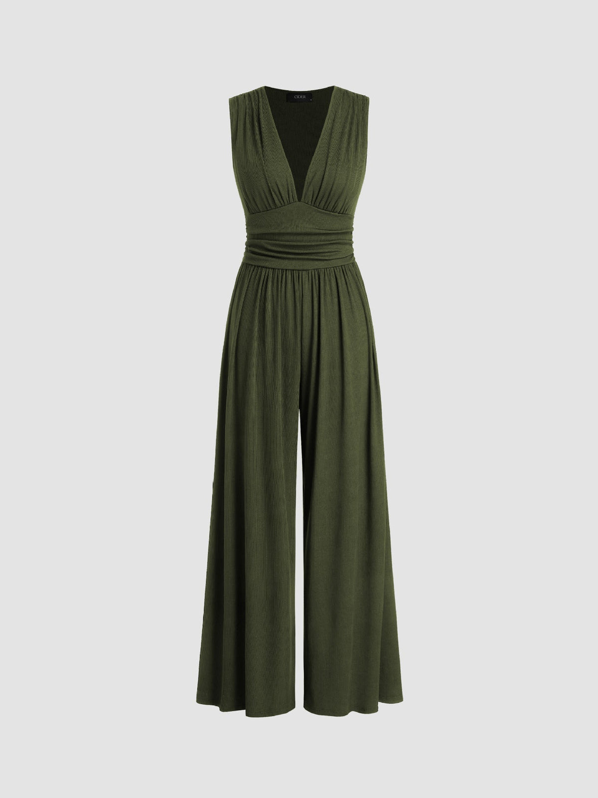 Women's Sleeveless Wide Leg Jumpsuit | Comfortable Tailored One-Piece Outfit for Casual or Evening Wear | Flowing Silhouette