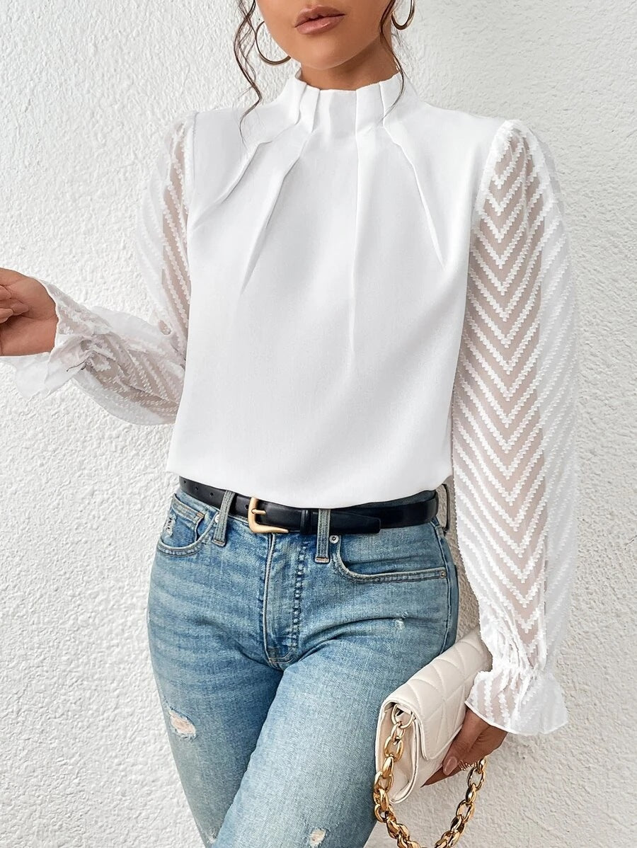 Women’s Sophisticated Sleeve Blouse – Malou Timeless Elegant Top