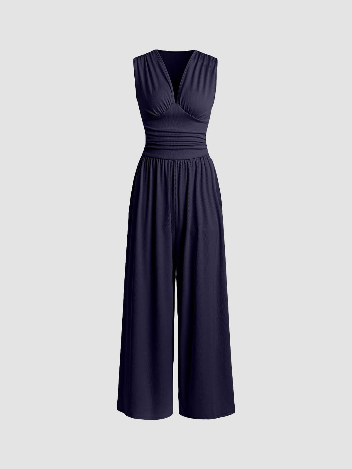 Women's Sleeveless Wide Leg Jumpsuit | Comfortable Tailored One-Piece Outfit for Casual or Evening Wear | Flowing Silhouette