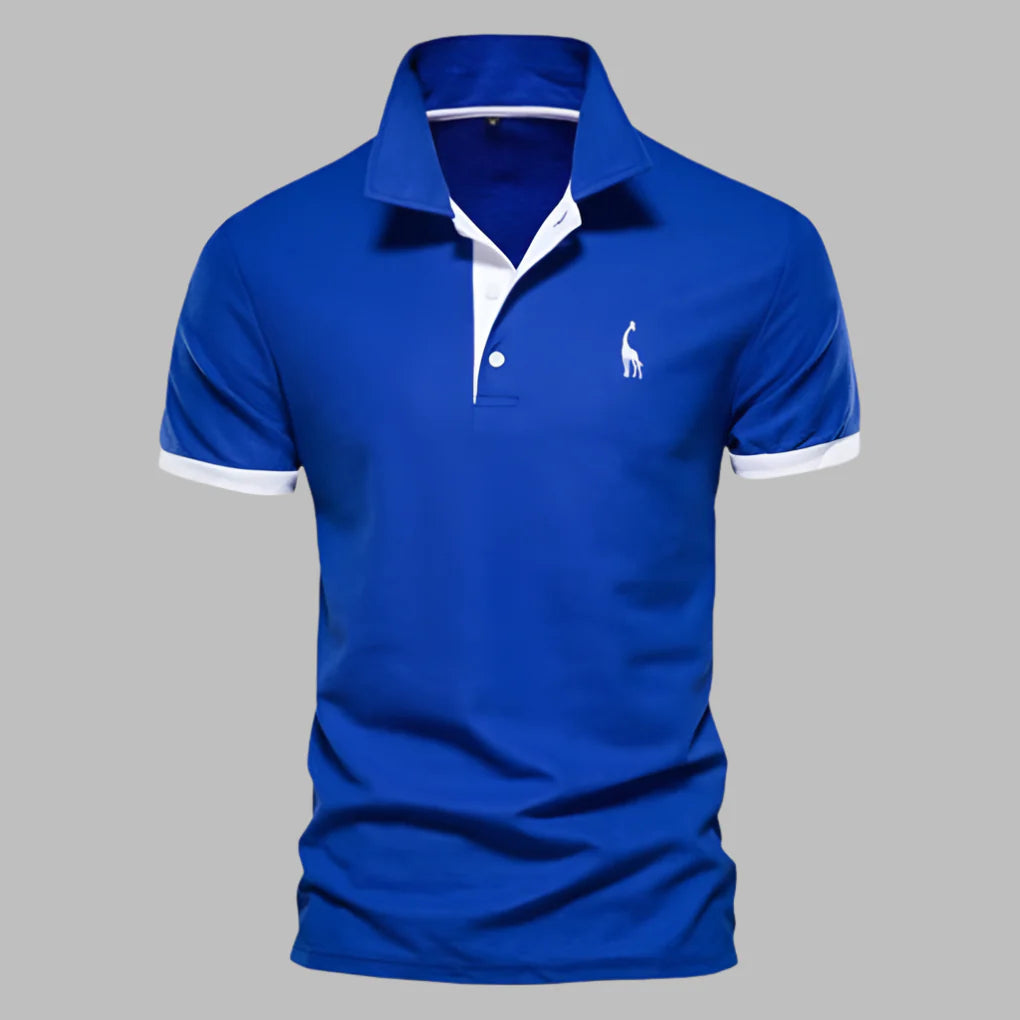Men's Tailored Polo Shirt | Cotton Blend Short Sleeve Knit Top | Smart Casual Structured Collar Shirt for Office and Weekends