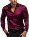 Men’s Slim Fit Silk Dress Shirt