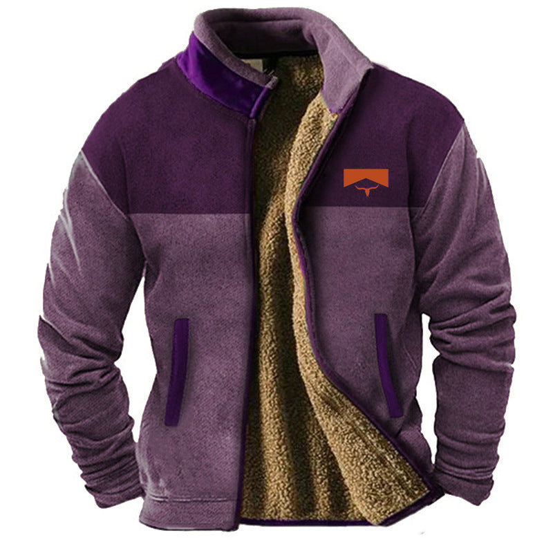 Chaqueta de forro polar suave para hombre con un diseño informal atemporal