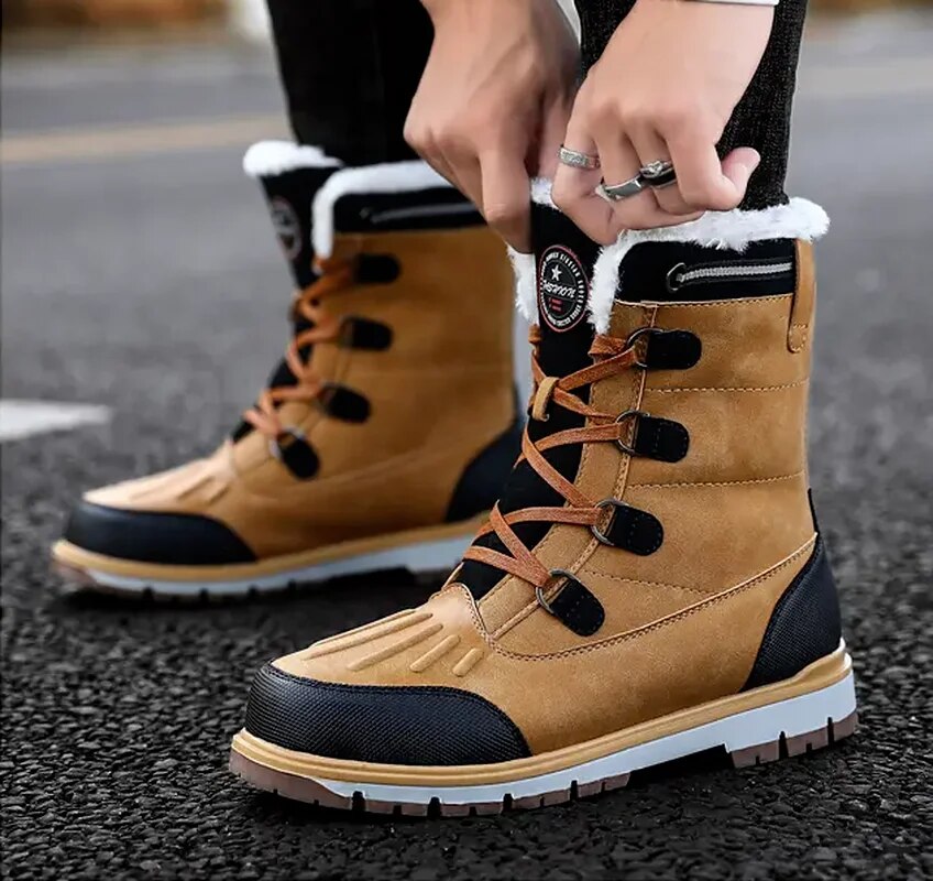 Férfi téli csizma - Melegen bélelt hócsizma csúszásmentes talppal