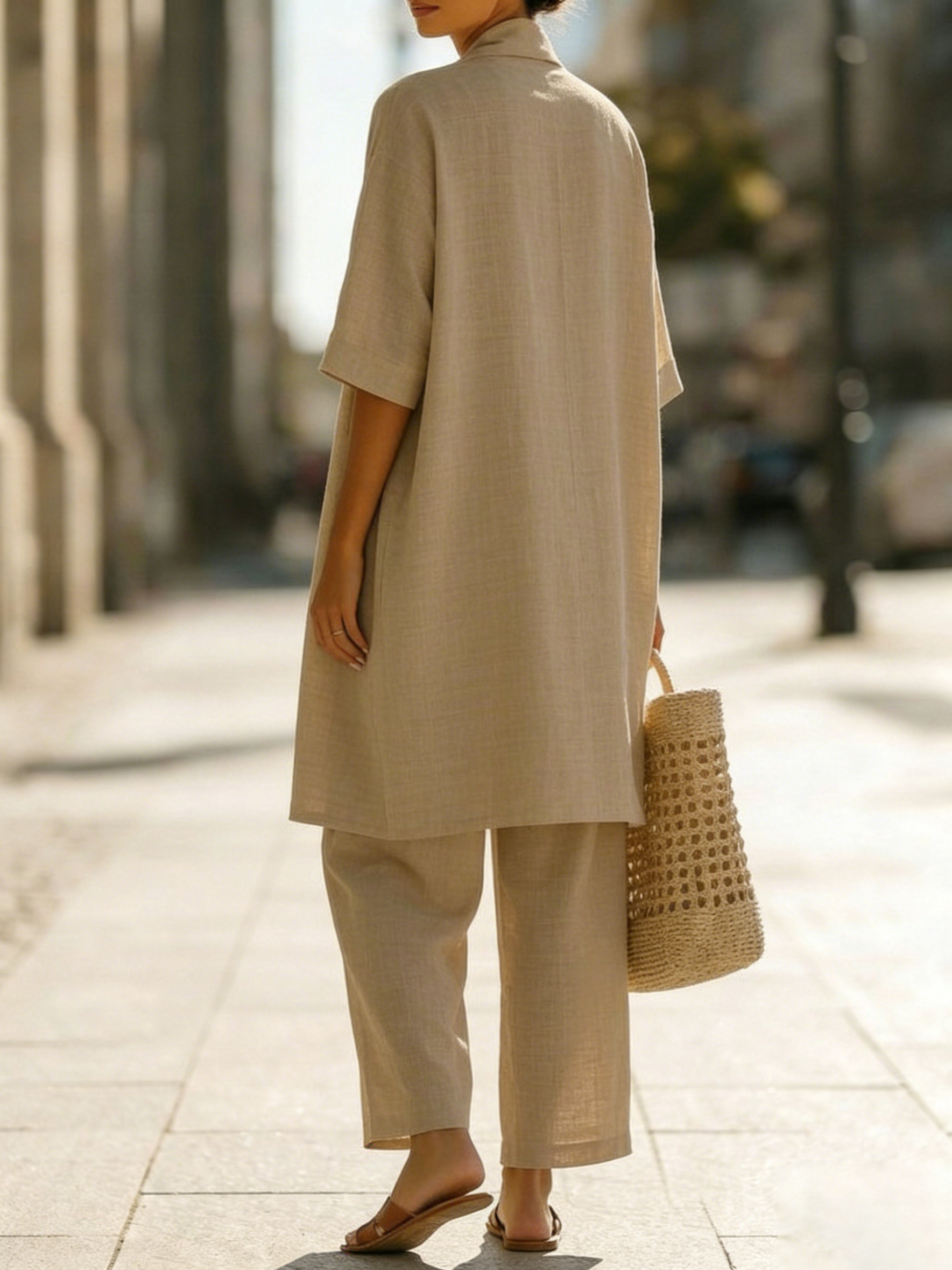 Olivia | Lightweight & Breathable Linen-Cotton Three Piece Set 2