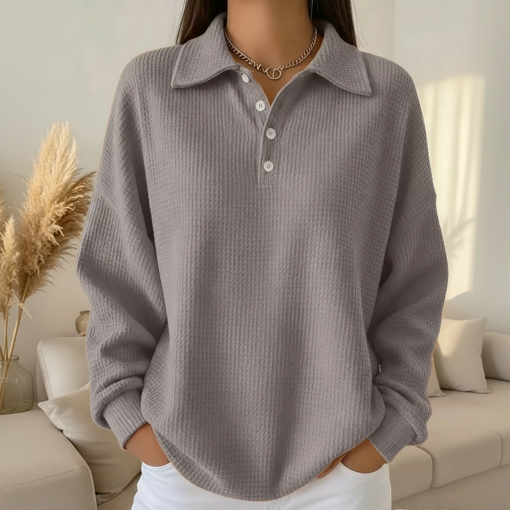 Polo en maille douce pour femme