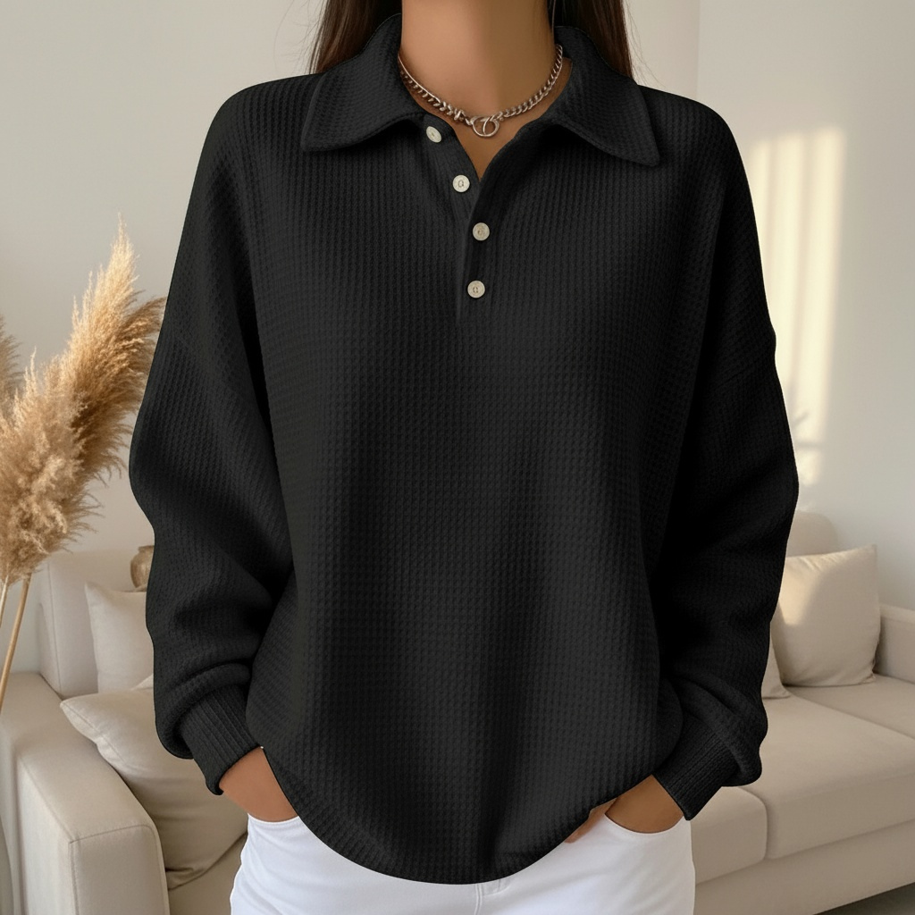 Polo en maille douce pour femme
