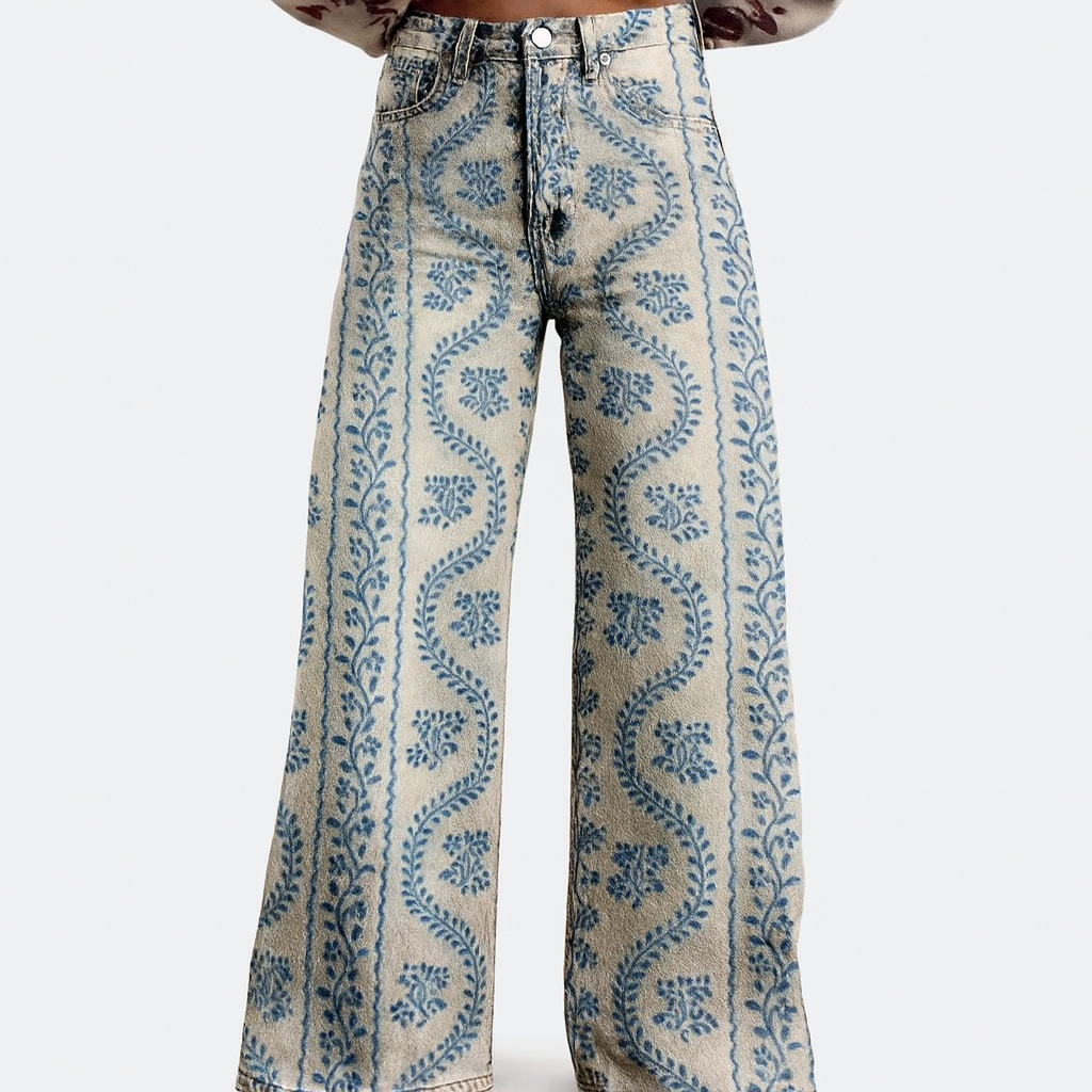 Persephone - Floral Wide Leg Trousers