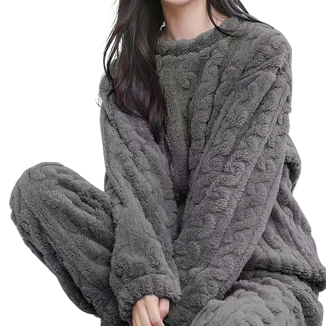 Dámská souprava na spaní z měkkého fleece – teplé a prodyšné domácí oblečení