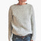 Mønstret sweater med rund hals til kvinder