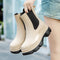 Botas de jardín ligeras para mujer | Botas de lluvia impermeables con plataforma | Botas de goma de media caña con suela antideslizante