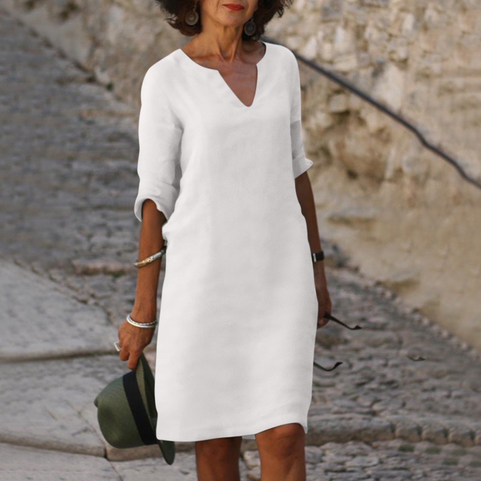 Robe d'été pour femme | Robe chic et décontractée pour le quotidien et les vacances | Tenue d'été confortable en tissu léger et doux