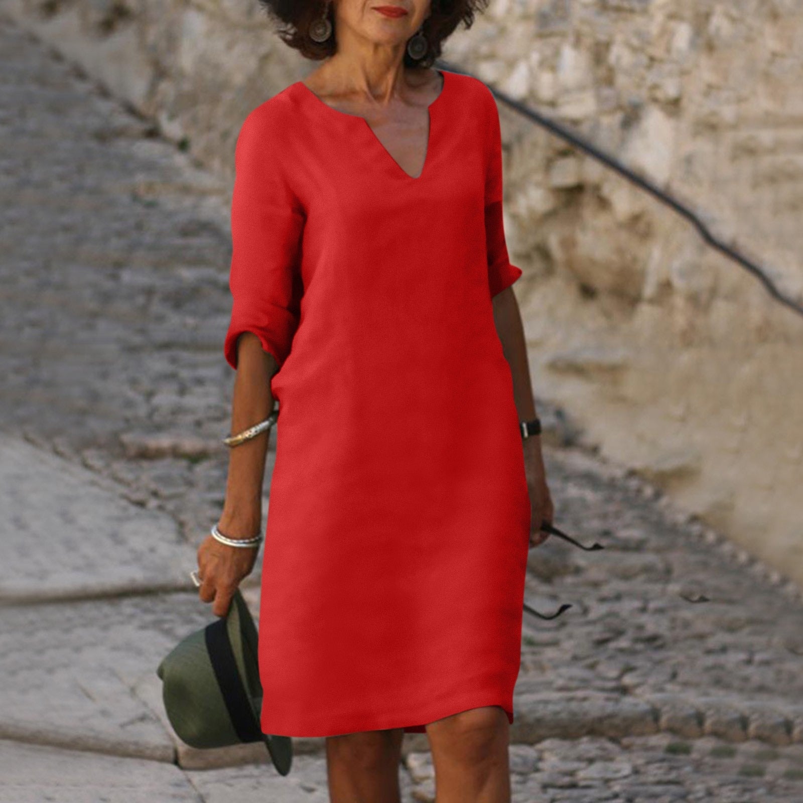 Robe d'été pour femme | Robe chic et décontractée pour le quotidien et les vacances | Tenue d'été confortable en tissu léger et doux