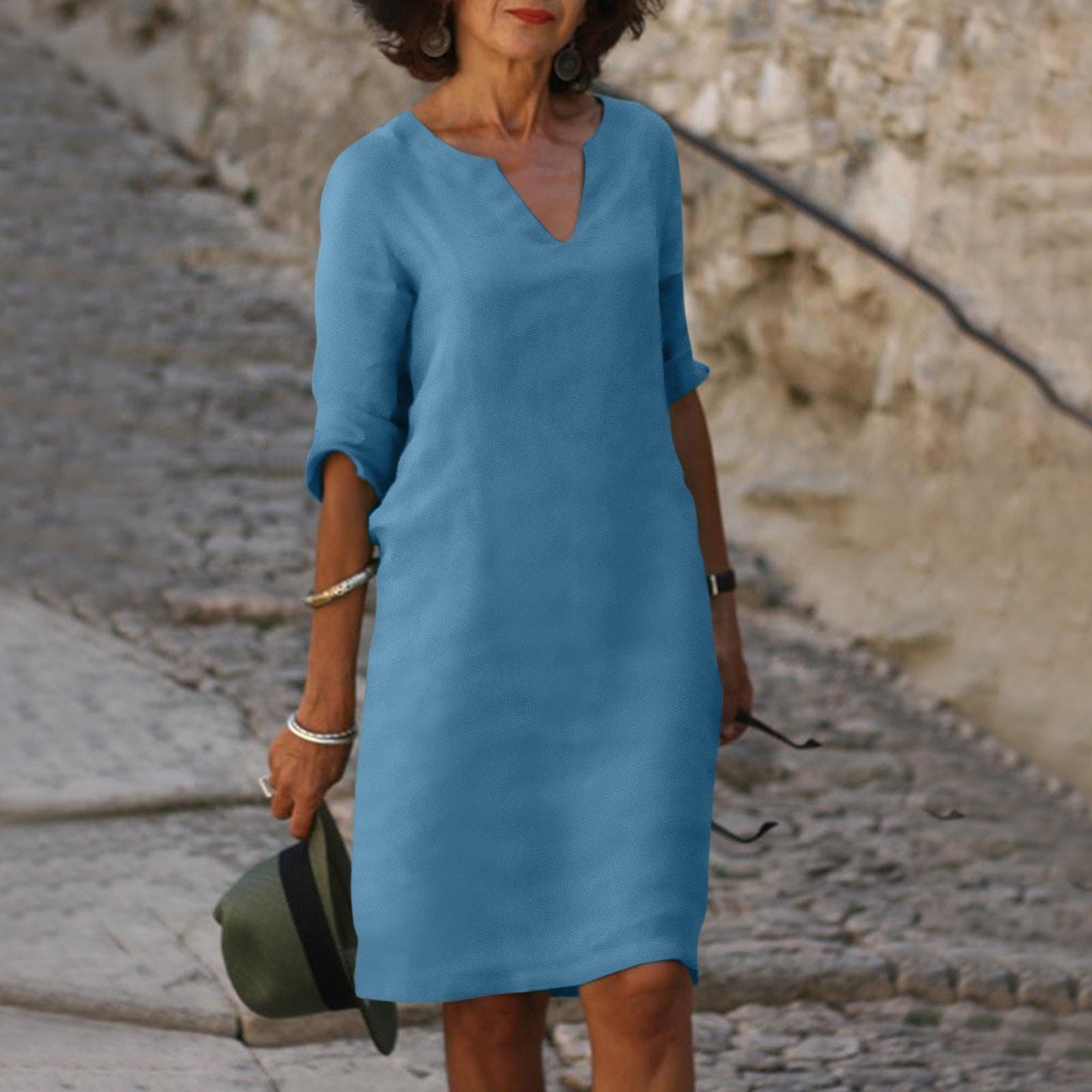 Robe d'été pour femme | Robe chic et décontractée pour le quotidien et les vacances | Tenue d'été confortable en tissu léger et doux