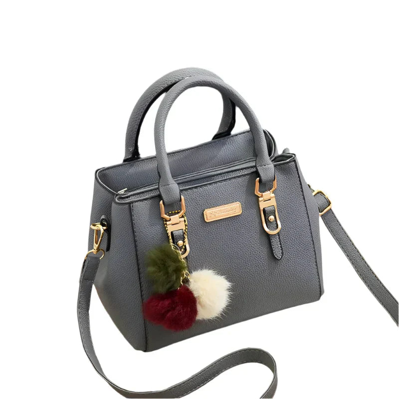 Borsa a tracolla vegana in similpelle PU con struttura rigida