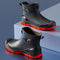 Men's Waterproof Rubber Work Boots | Anti-Slip Rain Boots with Flat Tread and Rinse-Clean Finish for Outdoor Use
