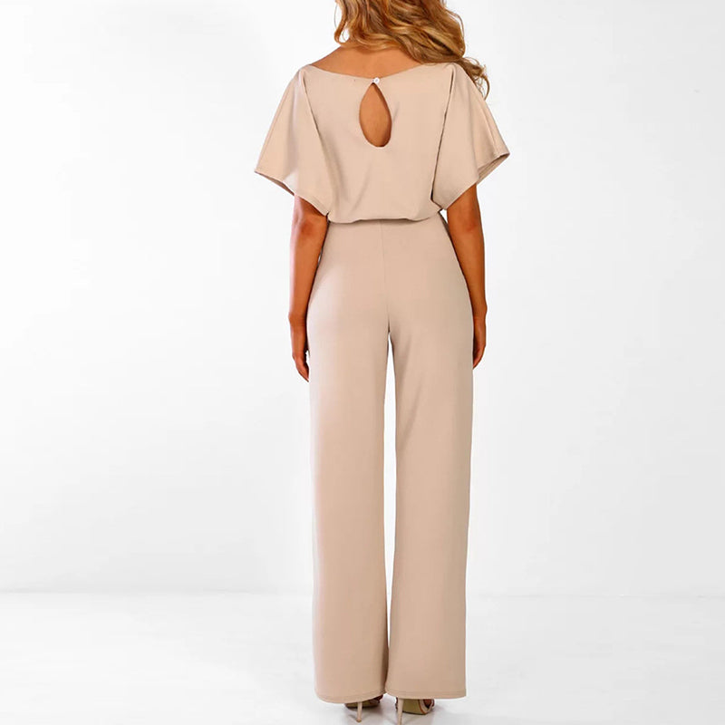 Combinaison chic à jambes larges pour femme - Coupe ajustée flatteuse