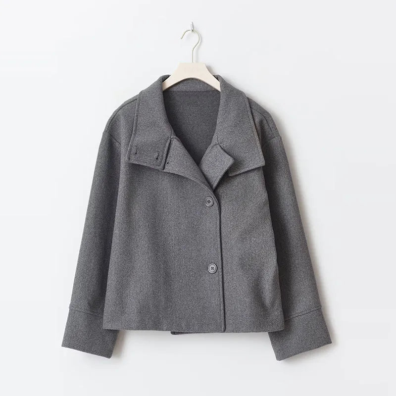 Cropped Funnel Neck Jacket for Women - Image 6