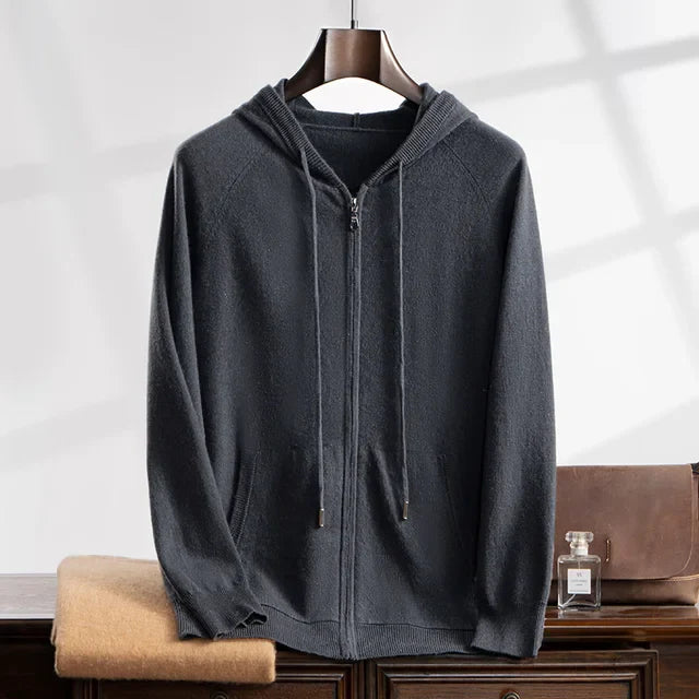 Full Zip Knit Hoodie for Men - Image 5