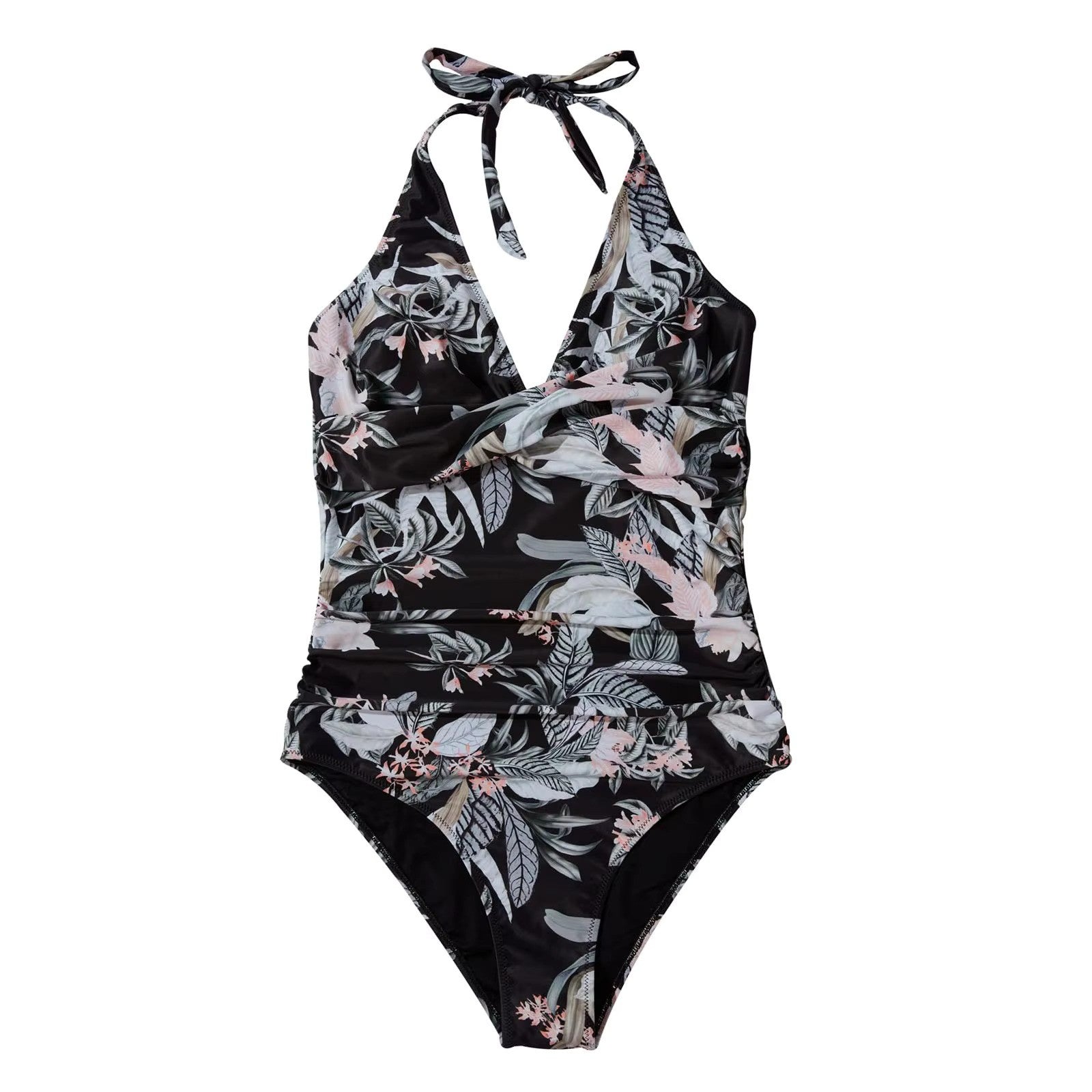 High Waisted Bikini Set for Women with Push Up Top - Supportive Two Piece Swimsuit with Adjustable Lace Up Back and Tummy Control