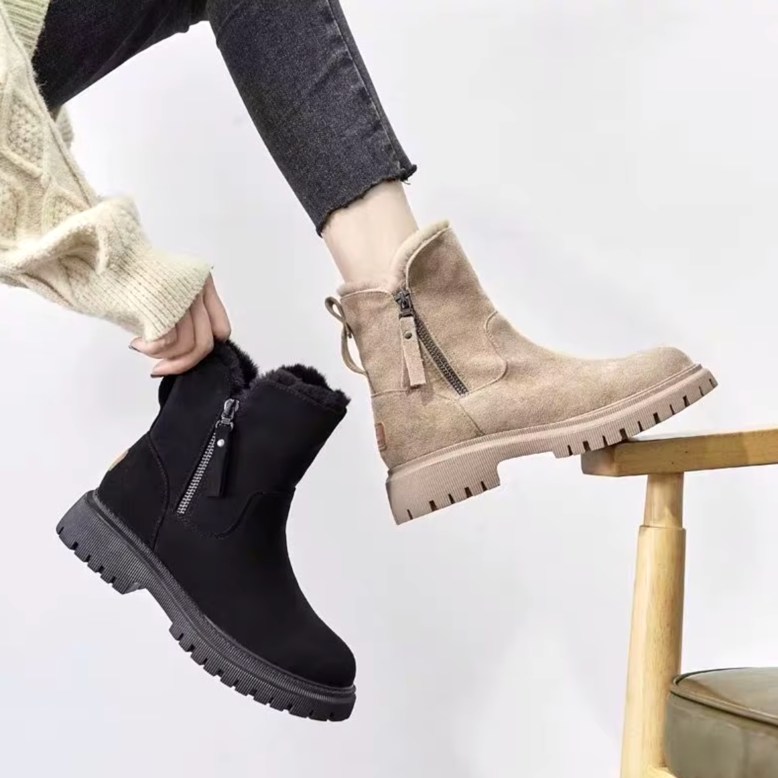 Lug Sole Ankle Boots for Women - Image 1