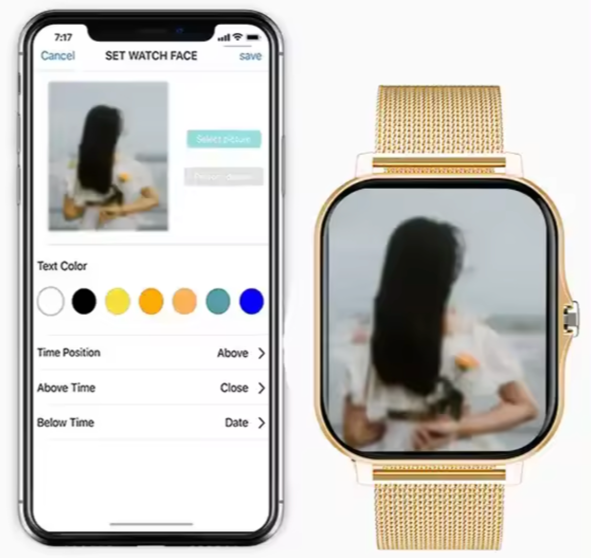 Dámske inteligentné hodinky s fitness trackerom a meraním srdcového tepu – tenké zdravotné hodinky pre iOS a Android – vodotesné podľa normy IP67