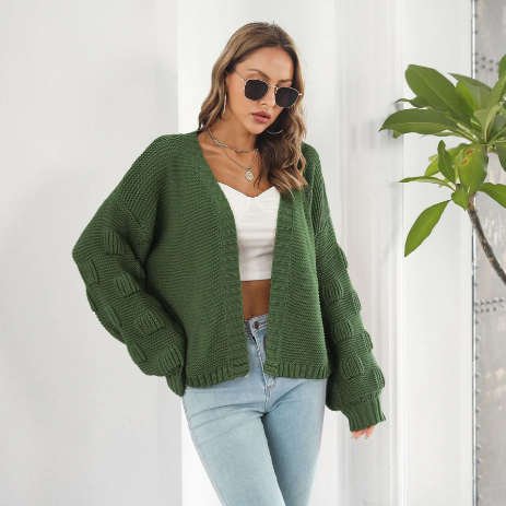 Lujoso jersey de mujer, de manga larga y cálido