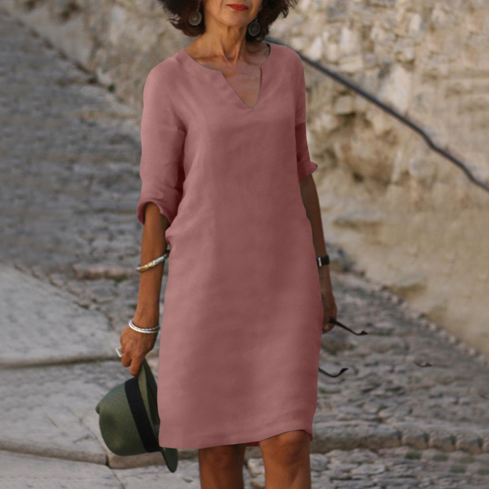 Robe d'été pour femme | Robe chic et décontractée pour le quotidien et les vacances | Tenue d'été confortable en tissu léger et doux