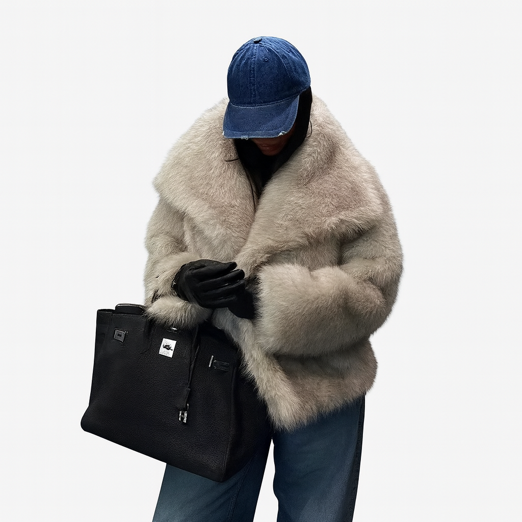 Faux fur coat 