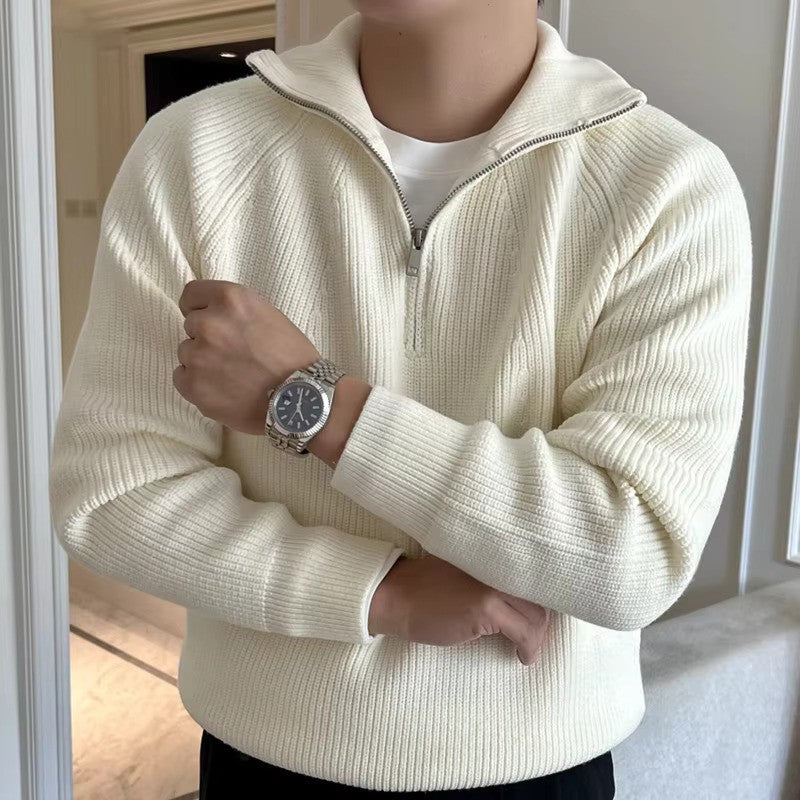 Quarter-Zip Knit Sweater for Men - Image 4