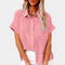 Women’s Breathable Cotton Linen Button-Up Blouse