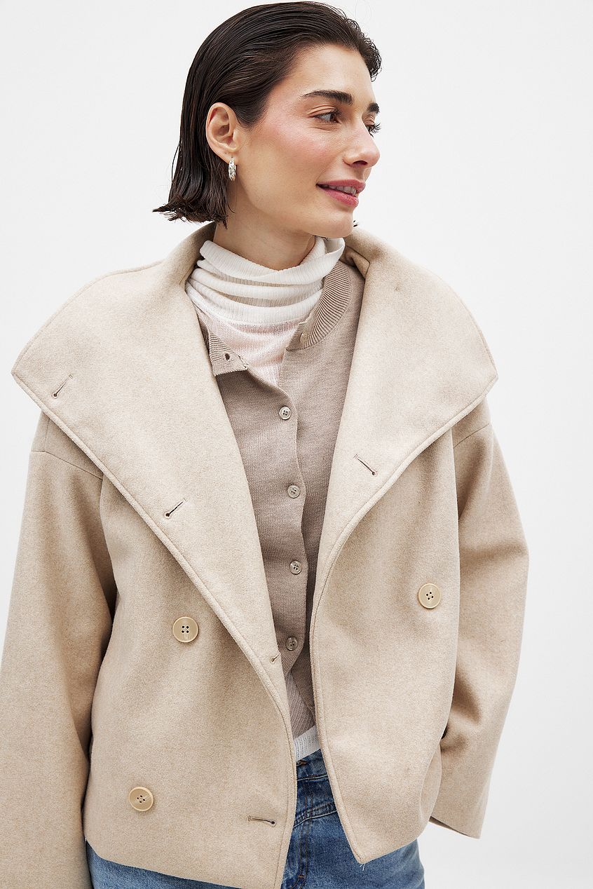 Double Breasted Short Coat for Women - Image 5