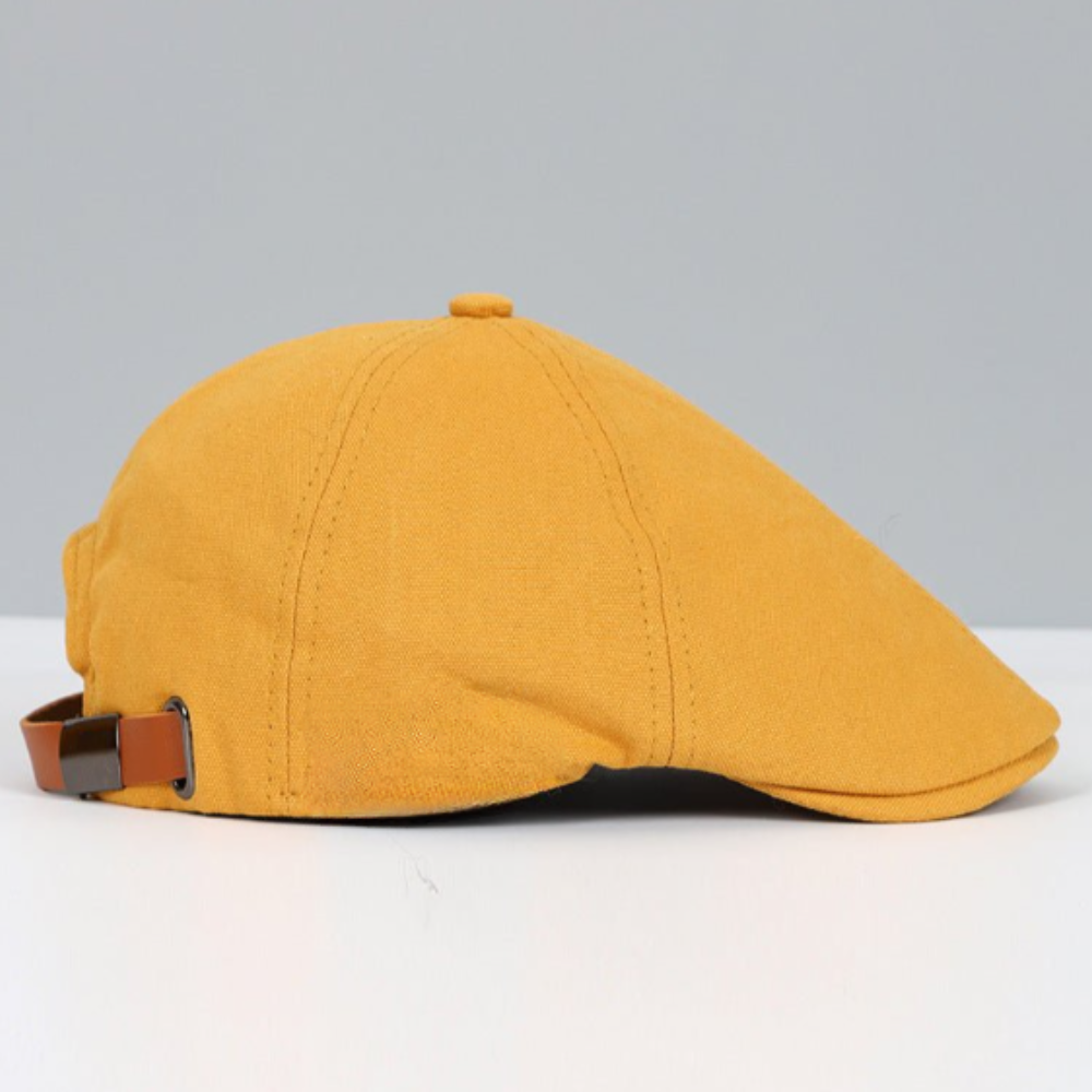 Casquette plate unisexe avec rabat incurvé et dessus texturé