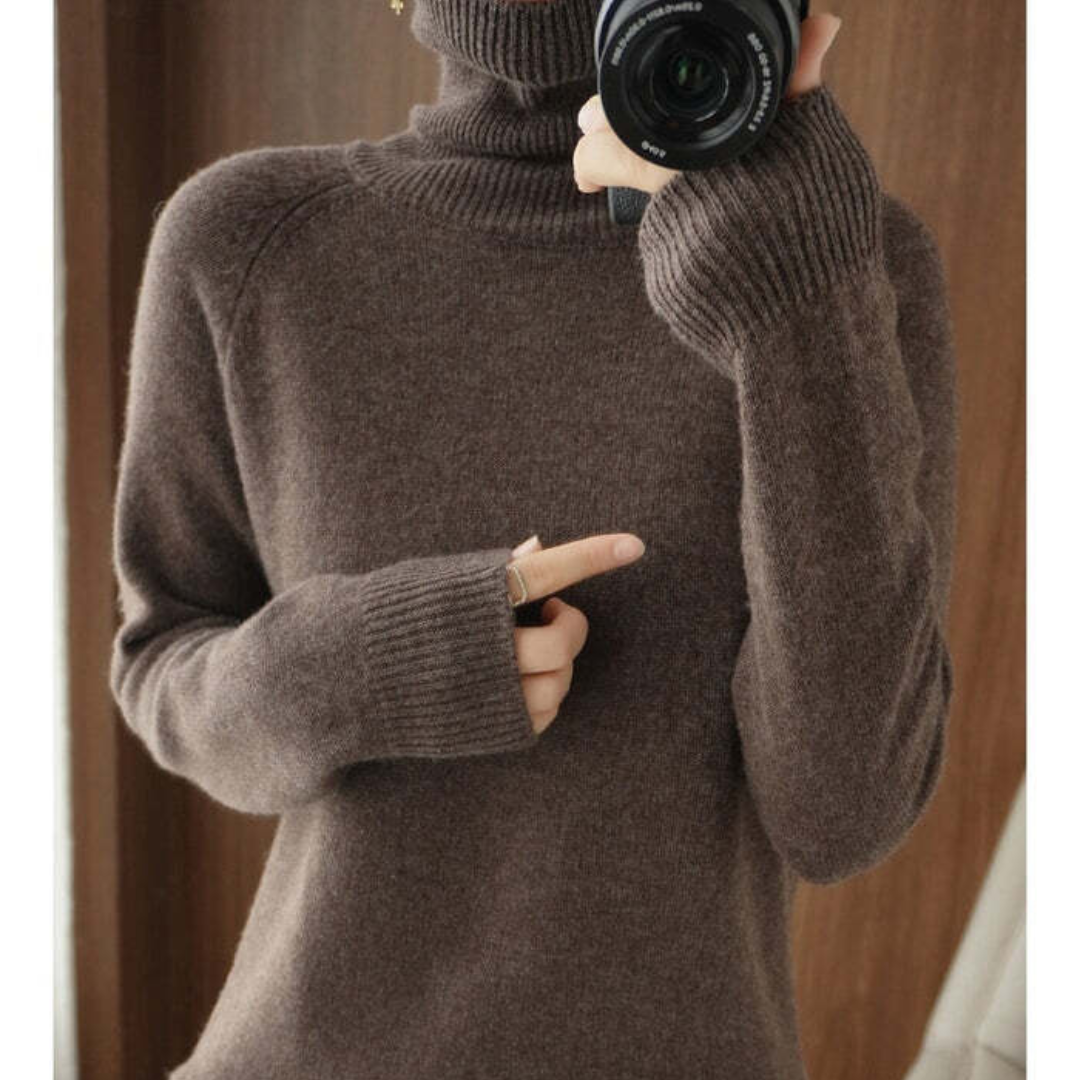 Women's Long Sleeve Turtleneck Sweater | Soft & Warm