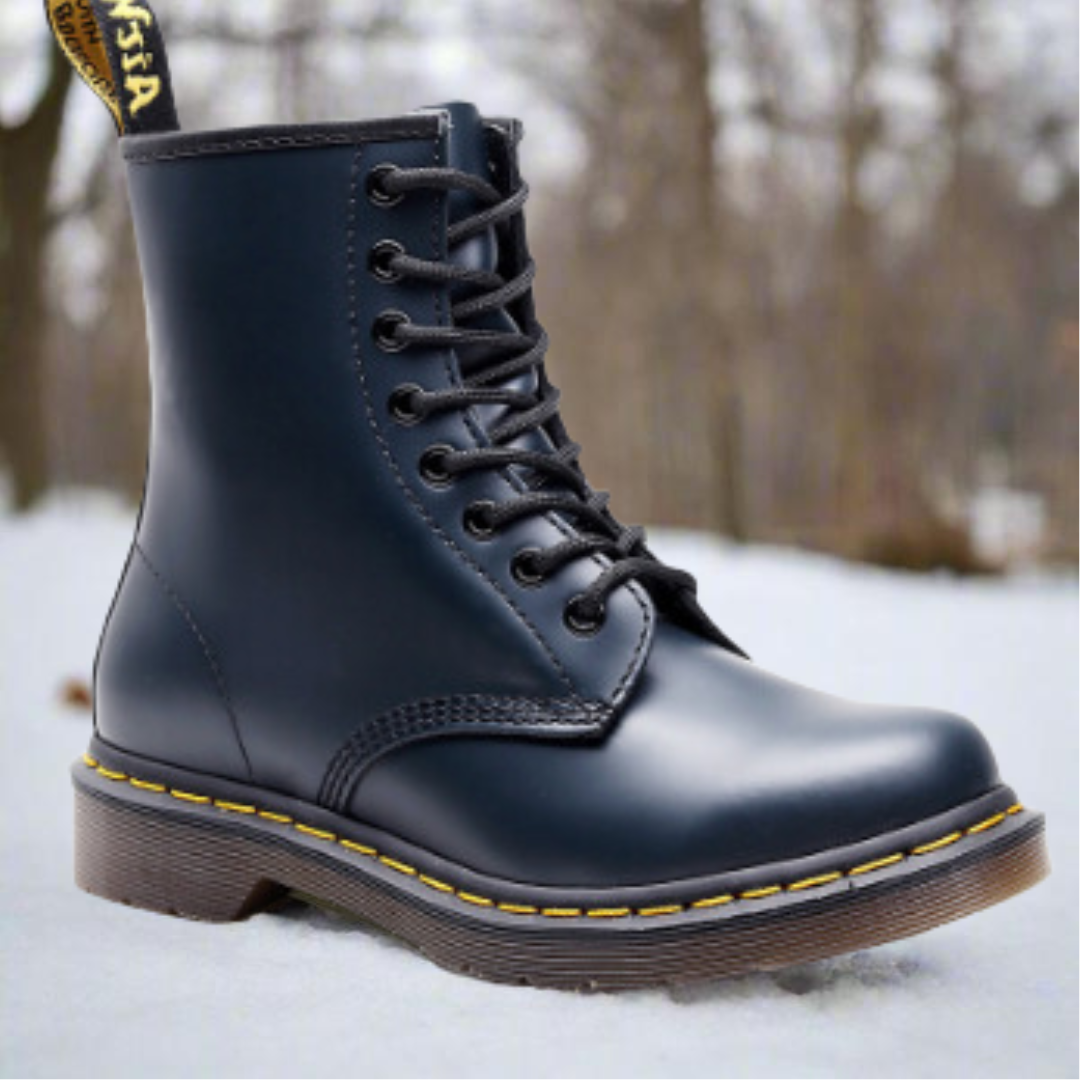 Stivali unisex con lacci | Stivaletti casual in pelle sintetica resistente, con soletta imbottita e suola in gomma ad alta aderenza