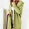 Cárdigan con capucha para mujer - Jersey de punto oversize con abertura frontal - Prenda cruzada de corte holgado, larga hasta la rodilla, ideal para combinar y disfrutar de una comodidad informal