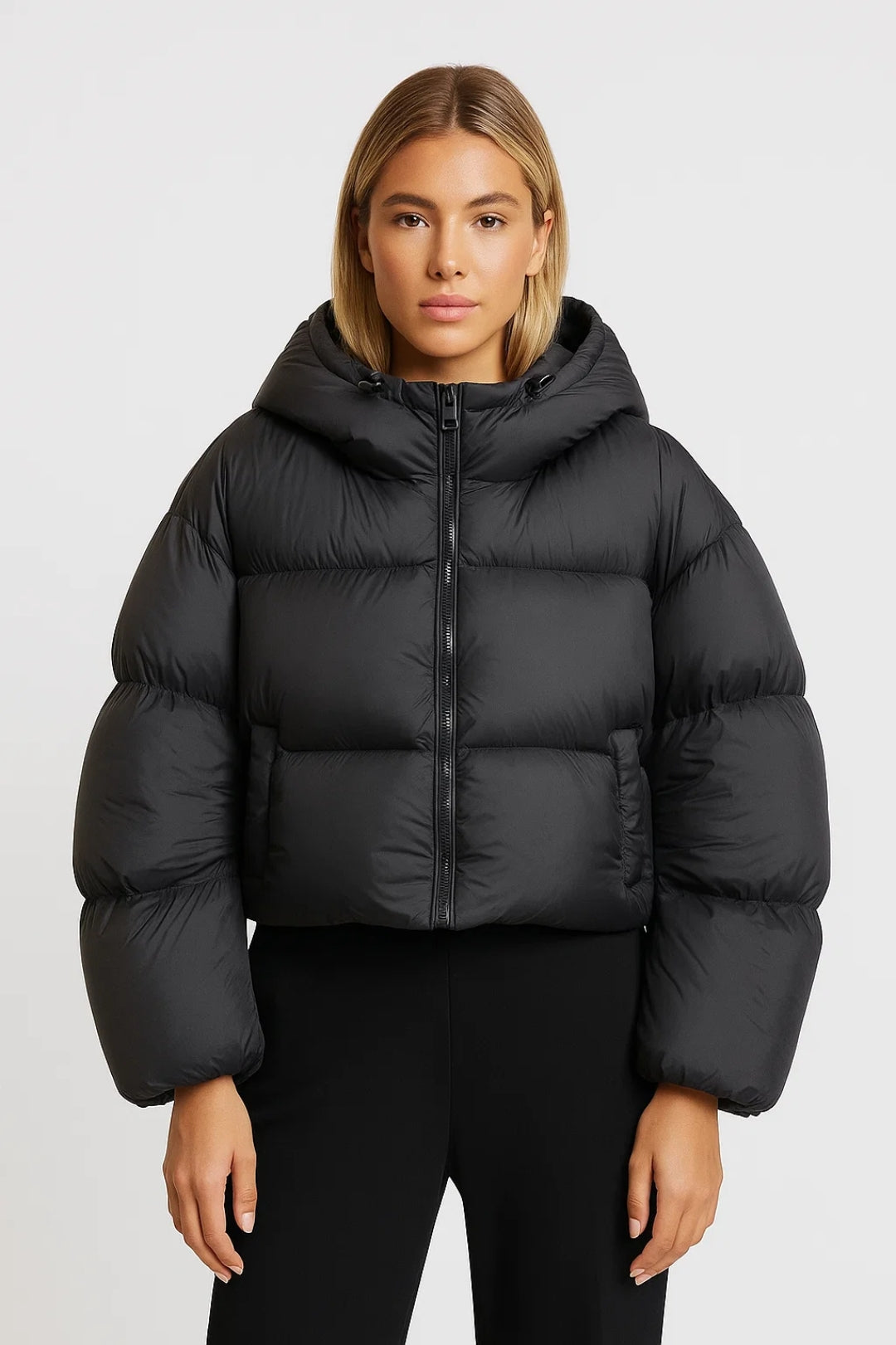 Cropped Puffer Jacket for Women - Image 2